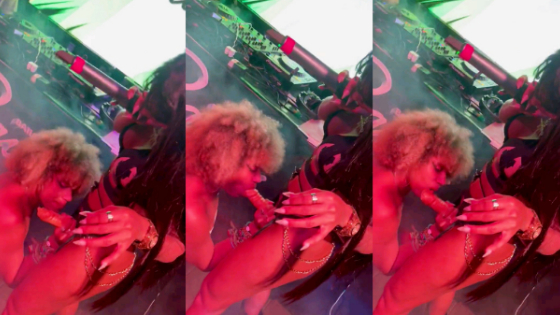 Funkeira botou a safada pra mamar no palco do baile
