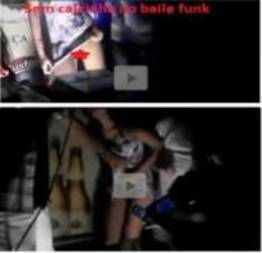 Flagra real, Novinhas sem calcinha dançando em um palco de baile funk (vídeo)