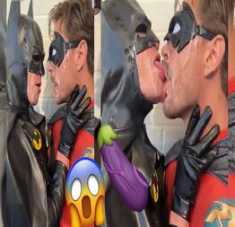A química desse Batman é Robin deixou agente de boca aberta ao fazer isso grudadinhos